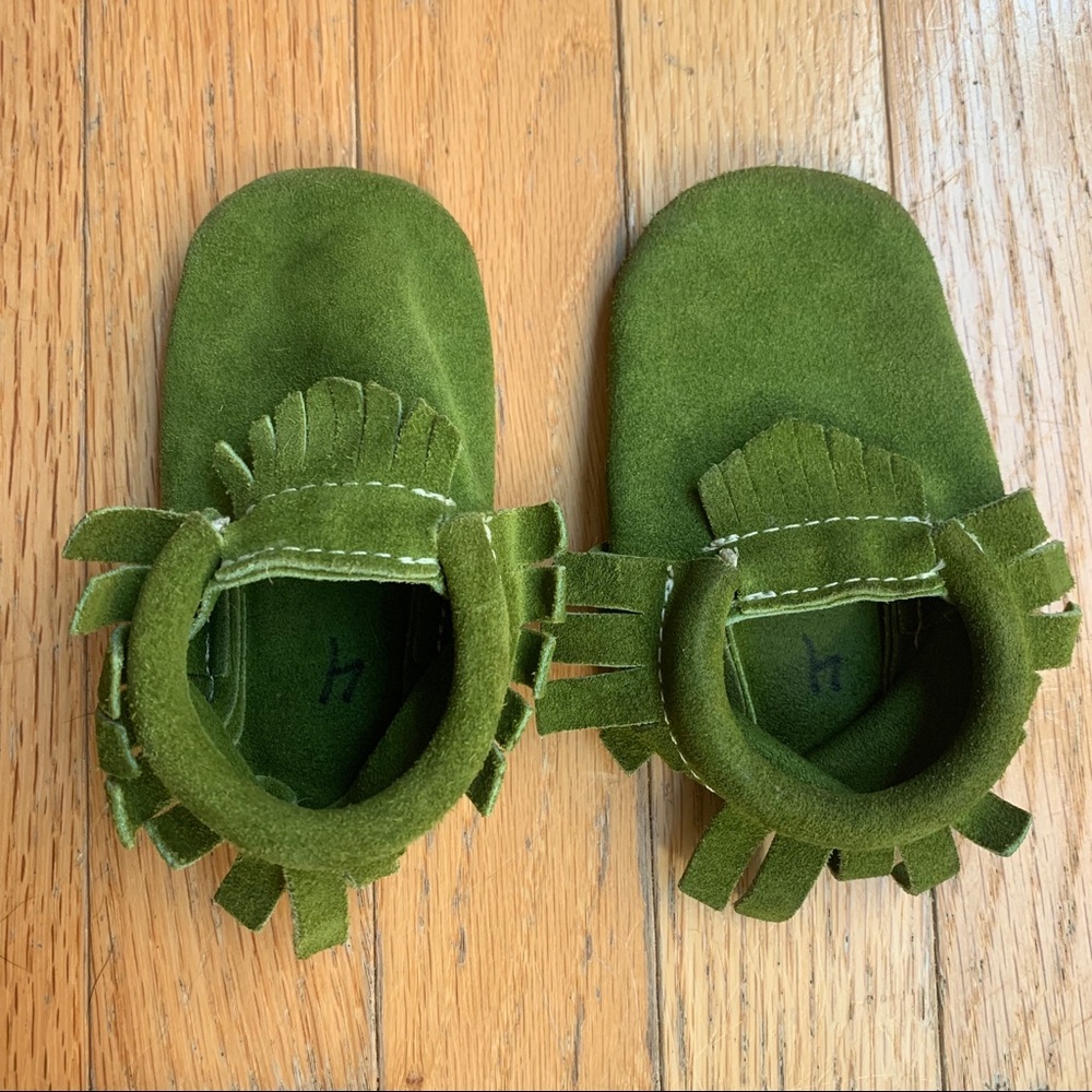 Freshly Picked Olive Green Suede Moccs